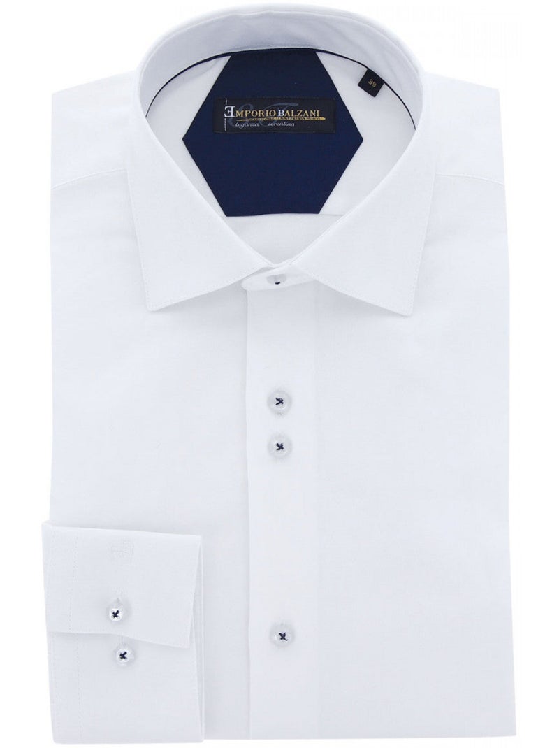 Chemise homme unie coupe droite CLASSIKO Emporio balzani Bleu - Kiabi