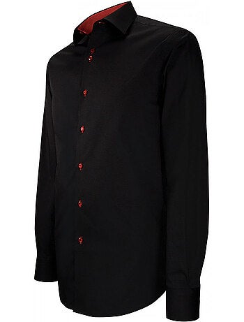 Chemise homme unie noire coupe droite CLAROSSO Emporio balzani