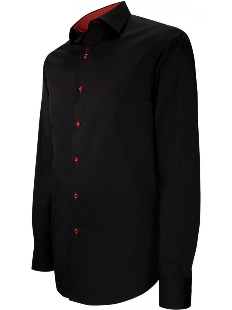 Chemise homme unie noire coupe droite CLAROSSO Emporio balzani Noir - Kiabi