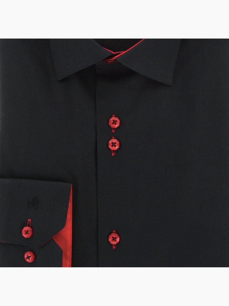 Chemise homme unie noire coupe droite CLAROSSO Emporio balzani Noir - Kiabi