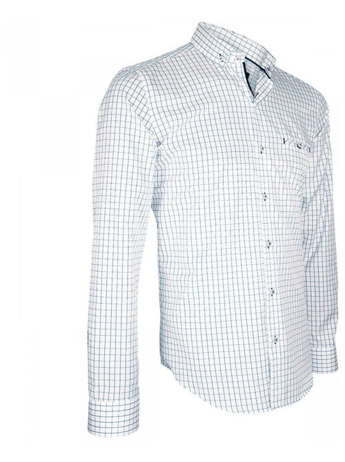 Chemise homme vichy coupe cintrée AGOSTINO Emporio balzani Blanc , 44 - Kiabi