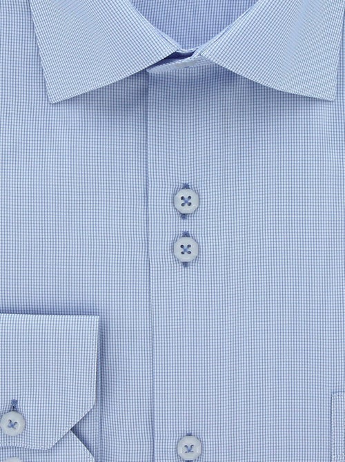 Chemise homme vichy coupe droite PIASTRA Emporio balzani Bleu , 40 - Kiabi