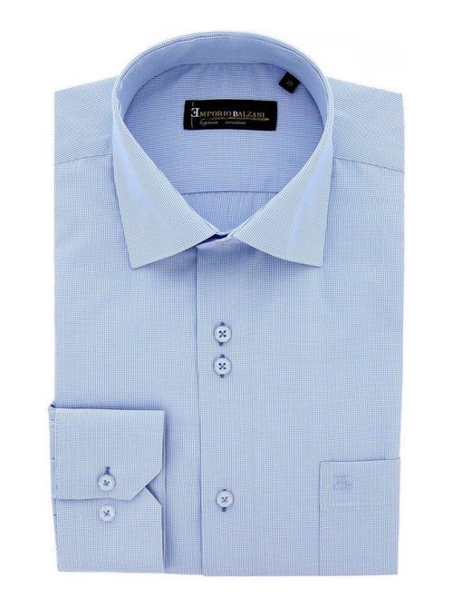 Chemise homme vichy coupe droite PIASTRA Emporio balzani Bleu , 40 - Kiabi