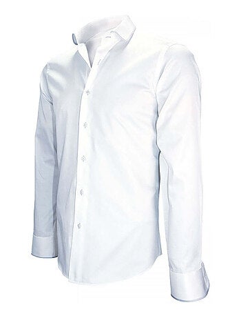 Chemise hommechemise col rond coupe cintrée ROUND TWO Andrew Mac Allister Blanc , 43