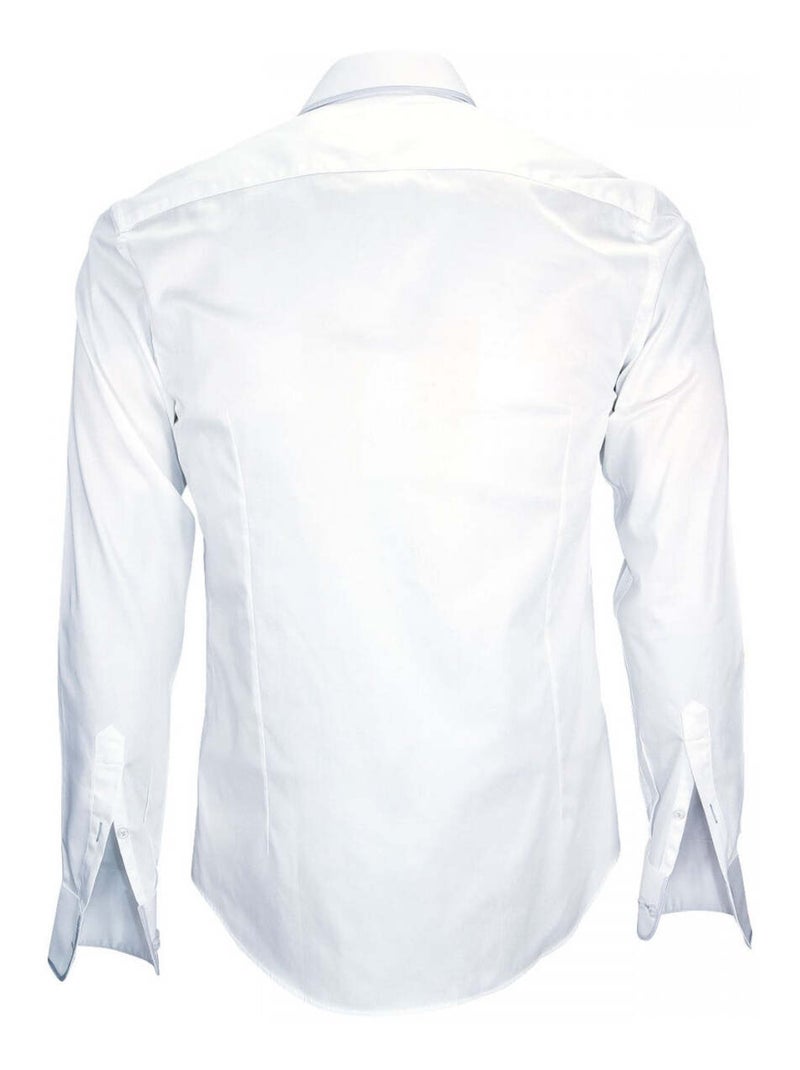 Chemise hommechemise col rond coupe cintrée ROUND TWO Andrew Mac Allister Blanc , 43 Blanc - Kiabi