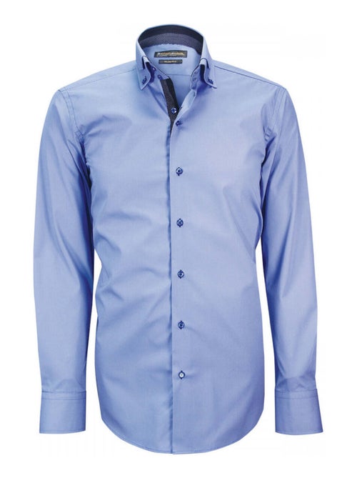 Chemise hommechemise mode coupe cintrée MANZONI Emporio balzani Bleu , 42 - Kiabi