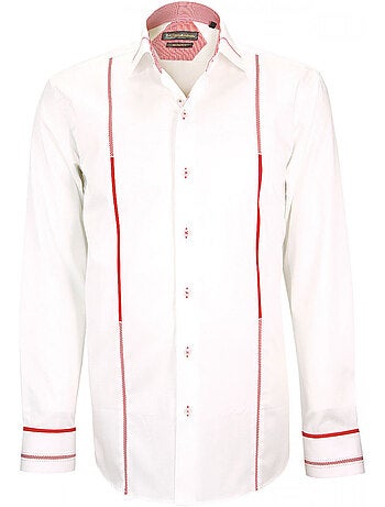 Chemise hommechemise mode coupe cintrée TRAVERTINO Emporio balzani Blanc , Rouge , 39