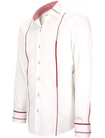 Chemise hommechemise mode coupe cintrée TRAVERTINO Emporio balzani Blanc , Rouge , 39