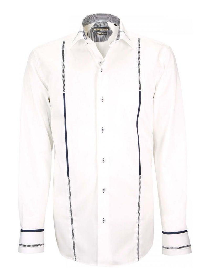 Chemise hommechemise mode coupe cintrée TRAVERTINO Emporio balzani Blanc , Rouge , 39 Blanc Rouge - Kiabi