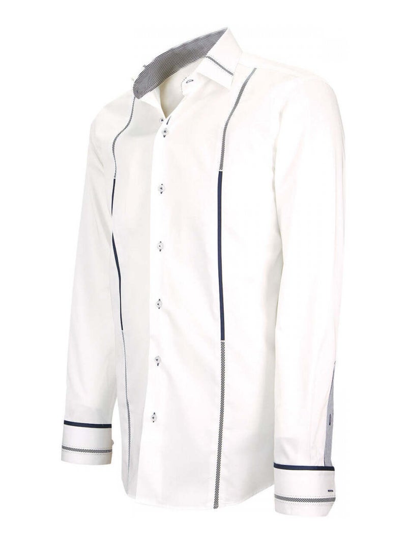 Chemise hommechemise mode coupe cintrée TRAVERTINO Emporio balzani Blanc , Rouge , 39 Blanc Rouge - Kiabi