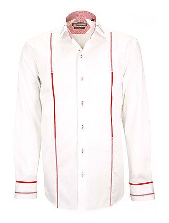 Chemise hommechemise mode coupe cintrée TRAVERTINO Emporio balzani Blanc , Rouge , 41