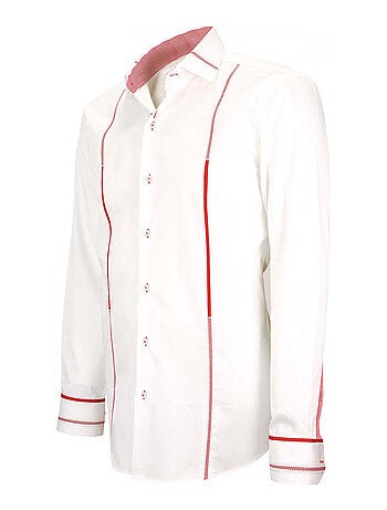 Chemise hommechemise mode coupe cintrée TRAVERTINO Emporio balzani Blanc , Rouge , 41