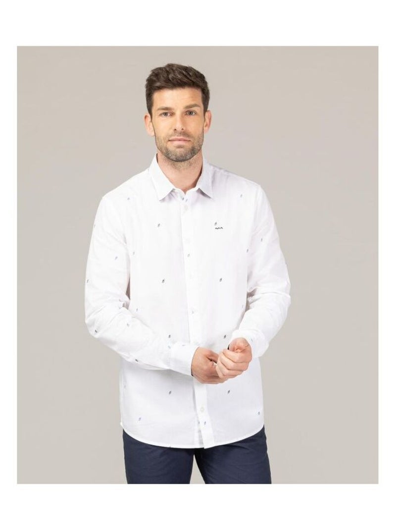 Chemise imprimé coquillage Homme Blanc - Kiabi