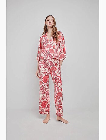 Chemise imprimé coraux