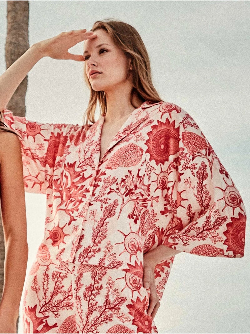 Chemise imprimé coraux Multicolore - Kiabi