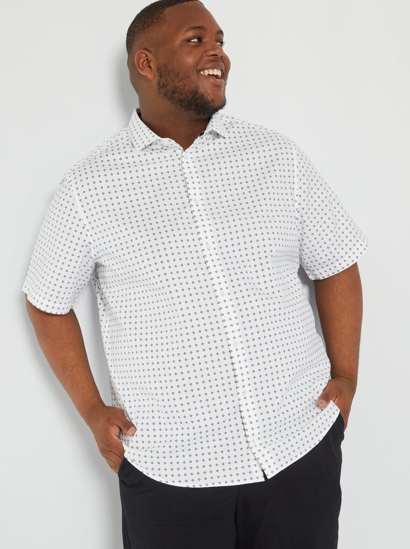 Chemise imprimé fantaisie Blanc - Kiabi