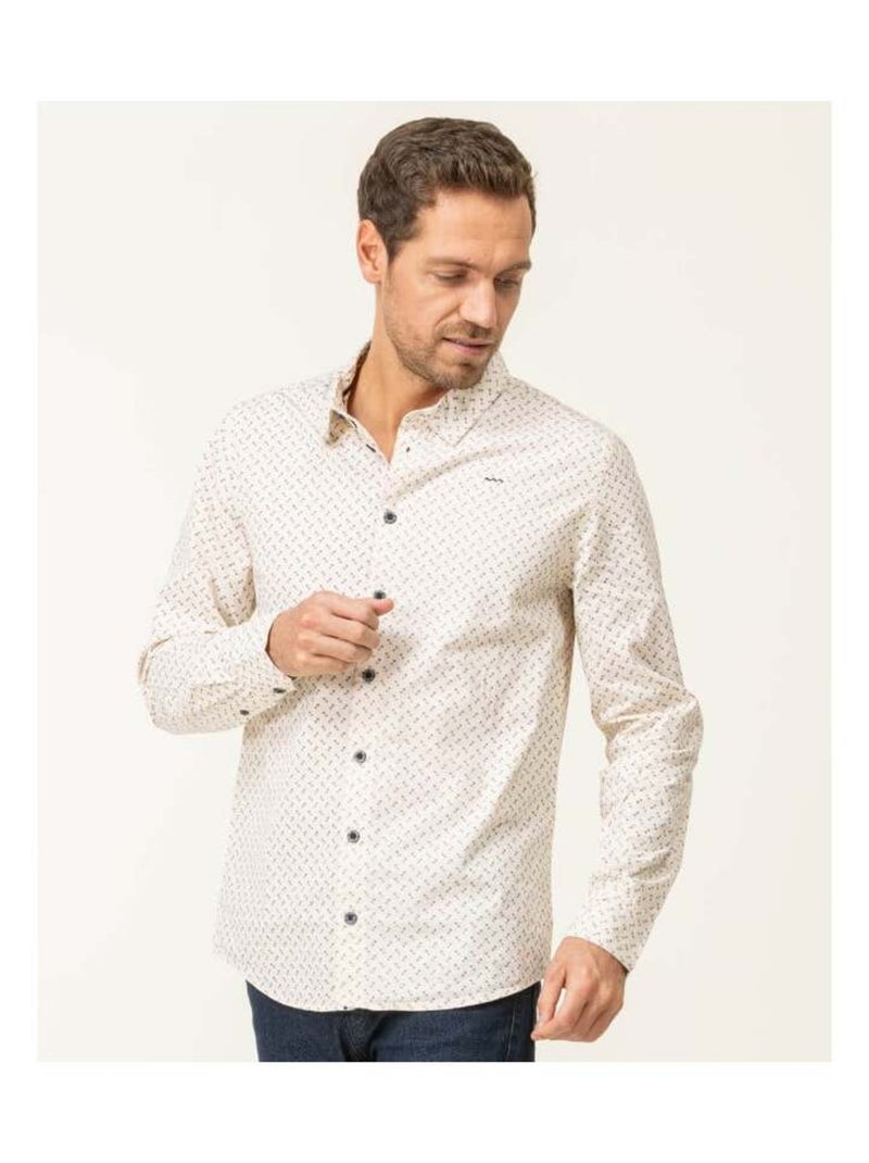 Chemise imprimé grège Homme Beige - Kiabi