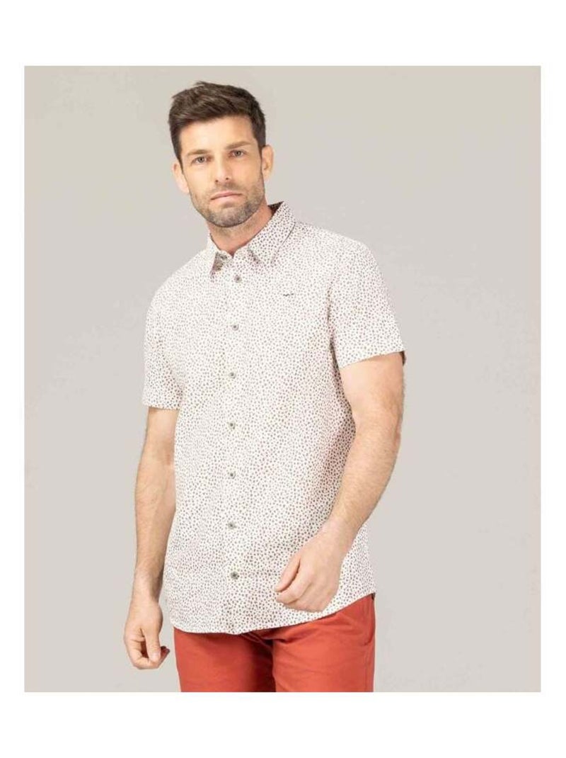 Chemise imprimé manches courtes Homme Beige - Kiabi