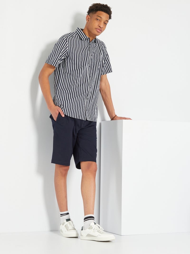Chemise imprimée +1m90 Bleu marine/Blanc - Kiabi