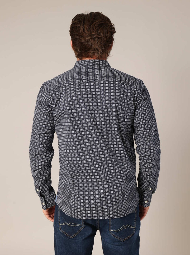 Chemise imprimée coupe droite 'Deeluxe' Bleu nuit - Kiabi