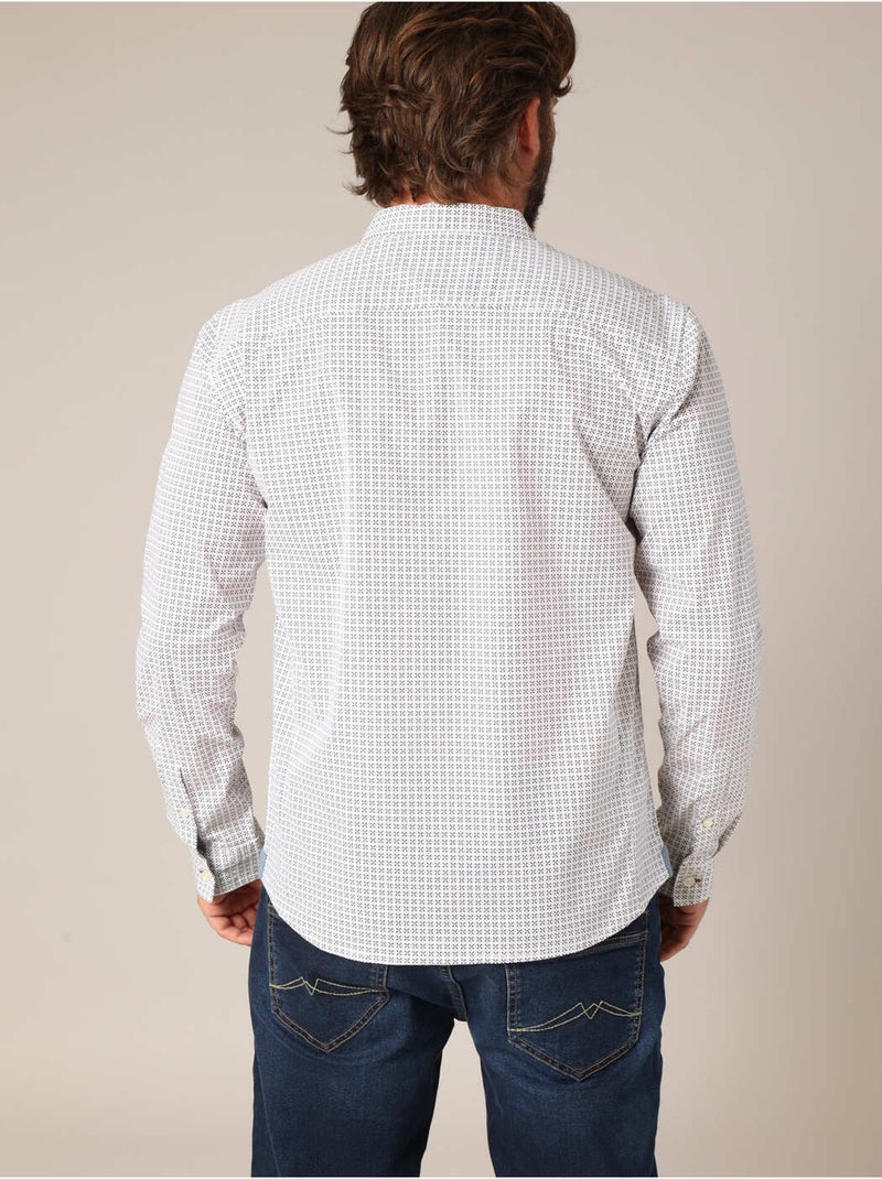Chemise imprimée coupe droite 'Deeluxe' Ecru - Kiabi