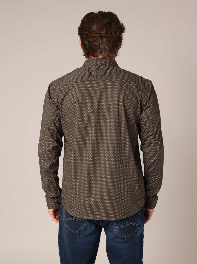 Chemise imprimée coupe droite 'Deeluxe' Vert bouteille - Kiabi