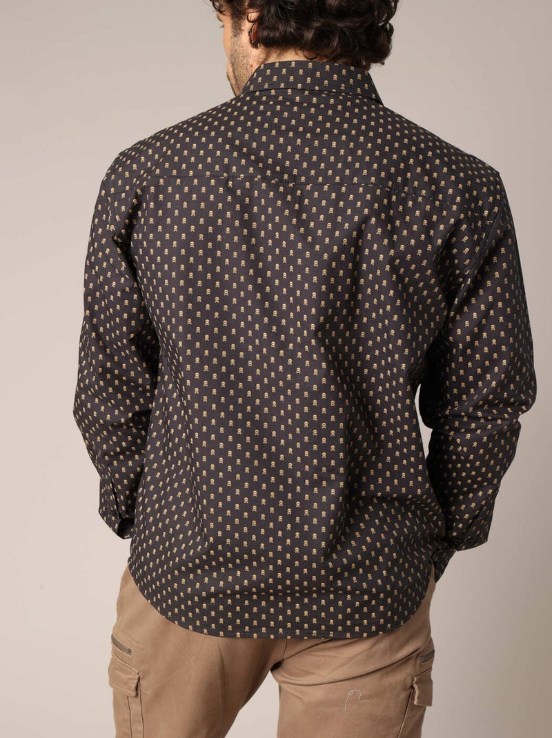Chemise imprimée en 100% coton 'Deeluxe' Noir - Kiabi