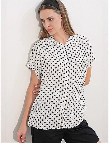 Chemise imprimée en crêpe à boutons bdart