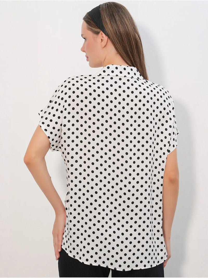 Chemise imprimée en crêpe à boutons bdart Blanc cassé - Kiabi