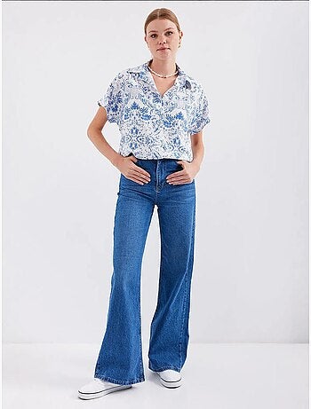 Chemise imprimée en crêpe à boutons bdart
