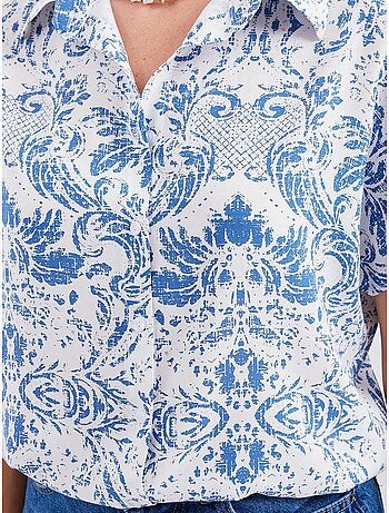 Chemise imprimée en crêpe à boutons bdart