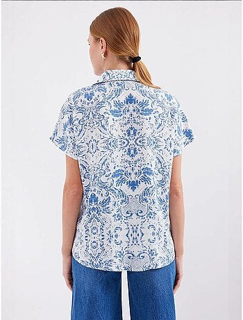 Chemise imprimée en crêpe à boutons bdart