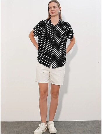Chemise imprimée en crêpe à boutons bdart