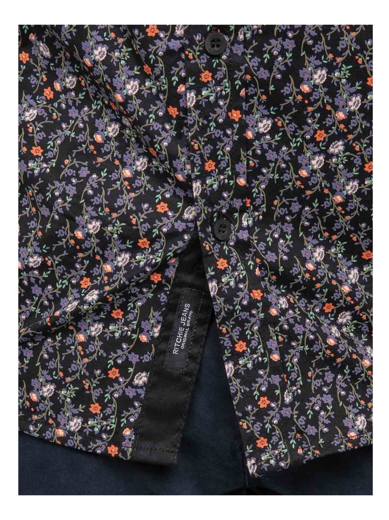 Chemise imprimée floral TIVERTAR Noir - Kiabi