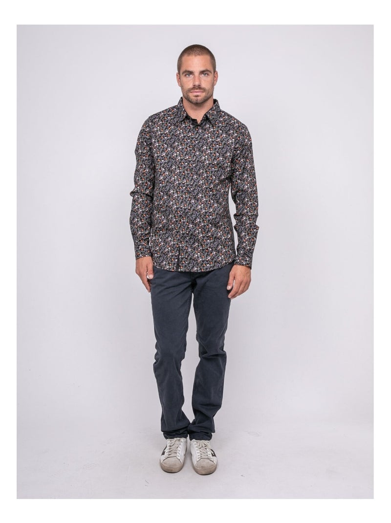Chemise imprimée floral TIVERTAR Noir - Kiabi