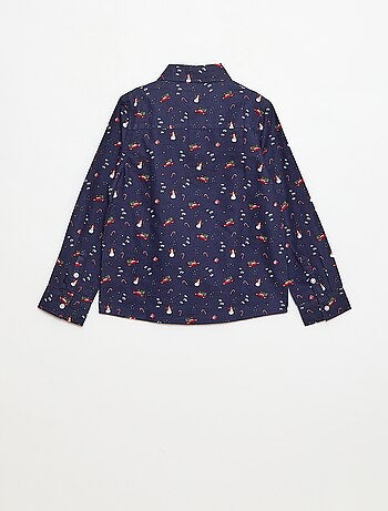 Chemise imprimée Noël regular en coton