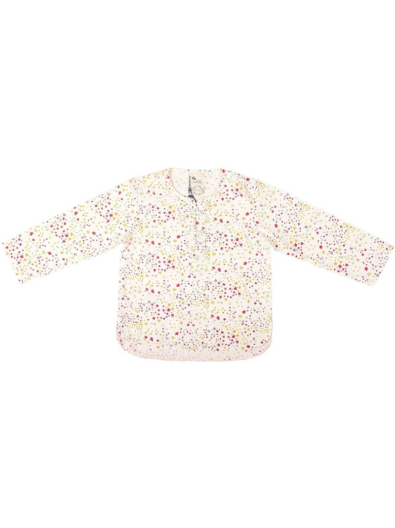 Chemise Intersaison   Coton  Étoiles   ROBINSON - La Faute à Voltaire Blanc Multicolore - Kiabi