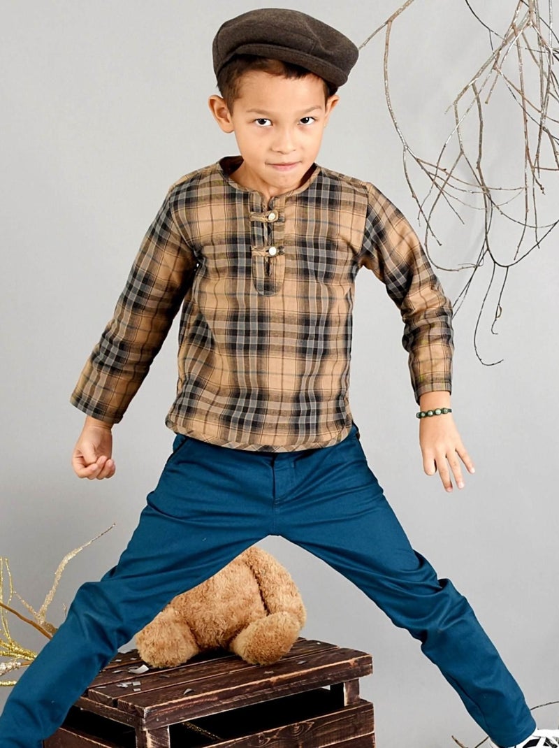 Chemise Intersaison Garçon  Carrx Marron  ROBINSON - La Faute à Voltaire Marron - Kiabi