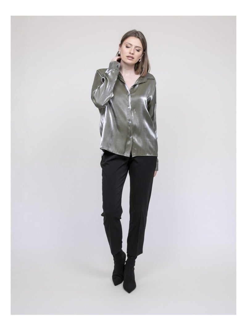 Chemise irisée ORIANA Kaki - Kiabi