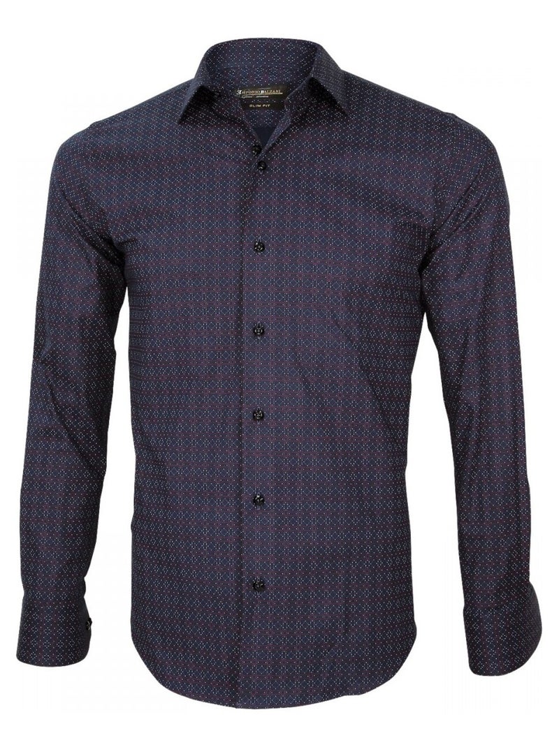 Chemise italienne CAVOUR Bleu Rouge - Kiabi