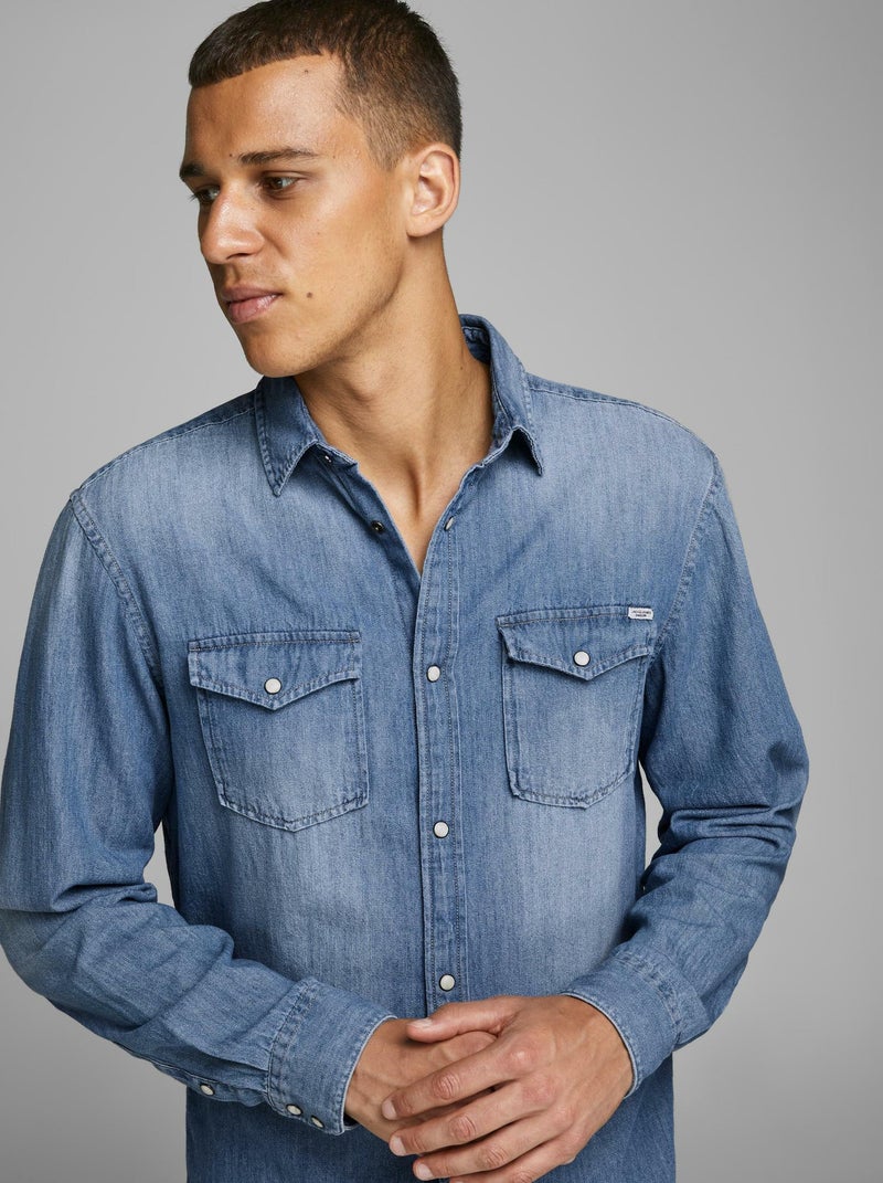 Chemise Jack & Jones Sheridan Bleu - Kiabi