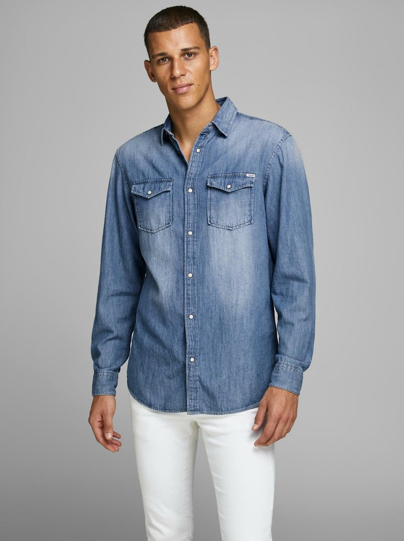Chemise Jack & Jones Sheridan Bleu - Kiabi