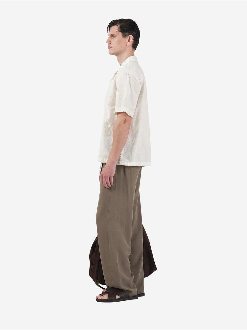 Chemise jacquard à motif cachemire , coupe classique giesto Beige argile - Kiabi