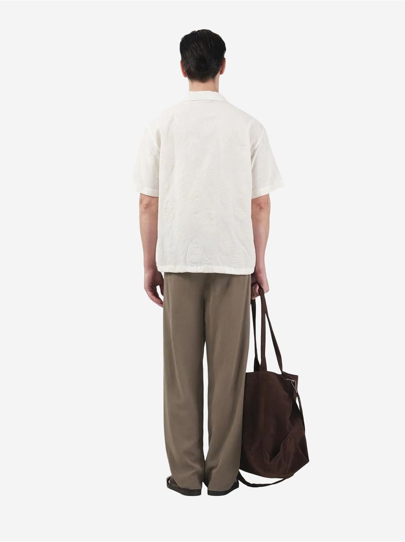 Chemise jacquard à motif cachemire giesto, coupe classique Beige argile - Kiabi