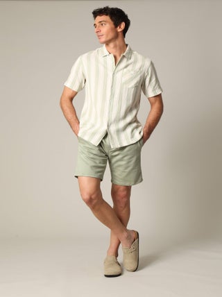 Chemise jacquard classique en coton à rayures avec boutons 'Deeluxe'