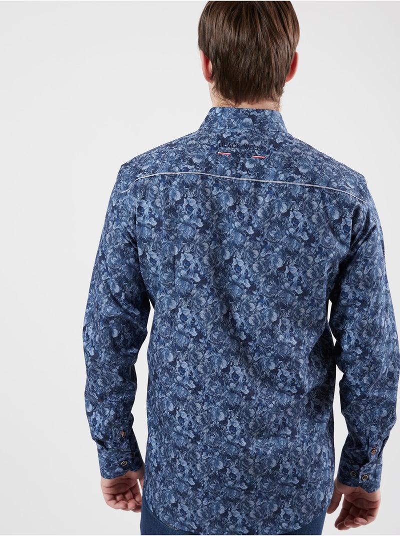 CHEMISE JARDIN D’HIVER FLORAL Bleu marine - Kiabi