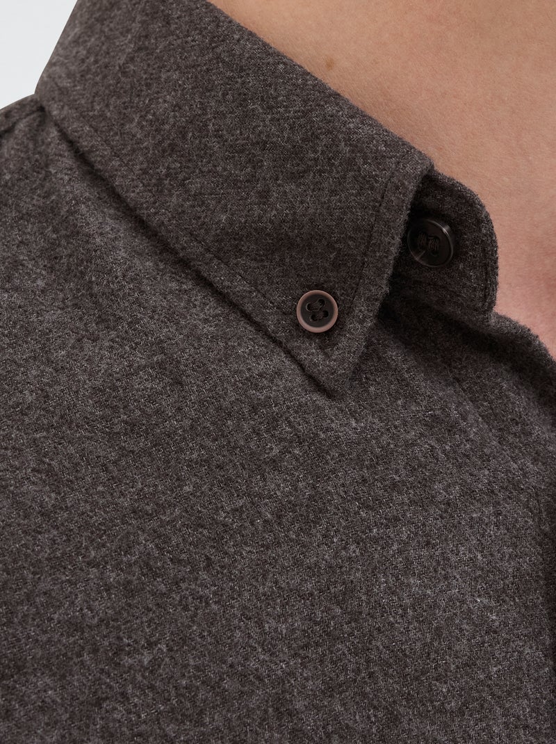 Chemise 'JJrebel' en flanelle de coton Marron - Kiabi