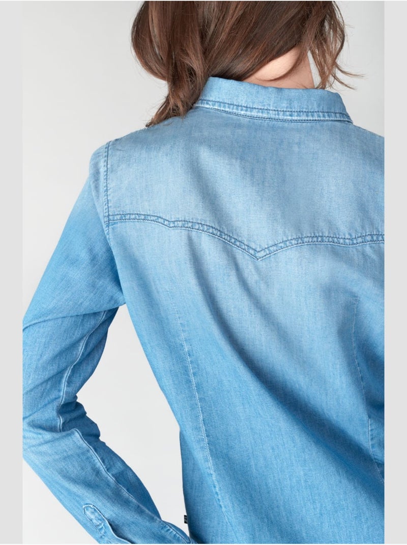 Chemise juanita en jeans 'le temps des cerises' Bleu - Kiabi