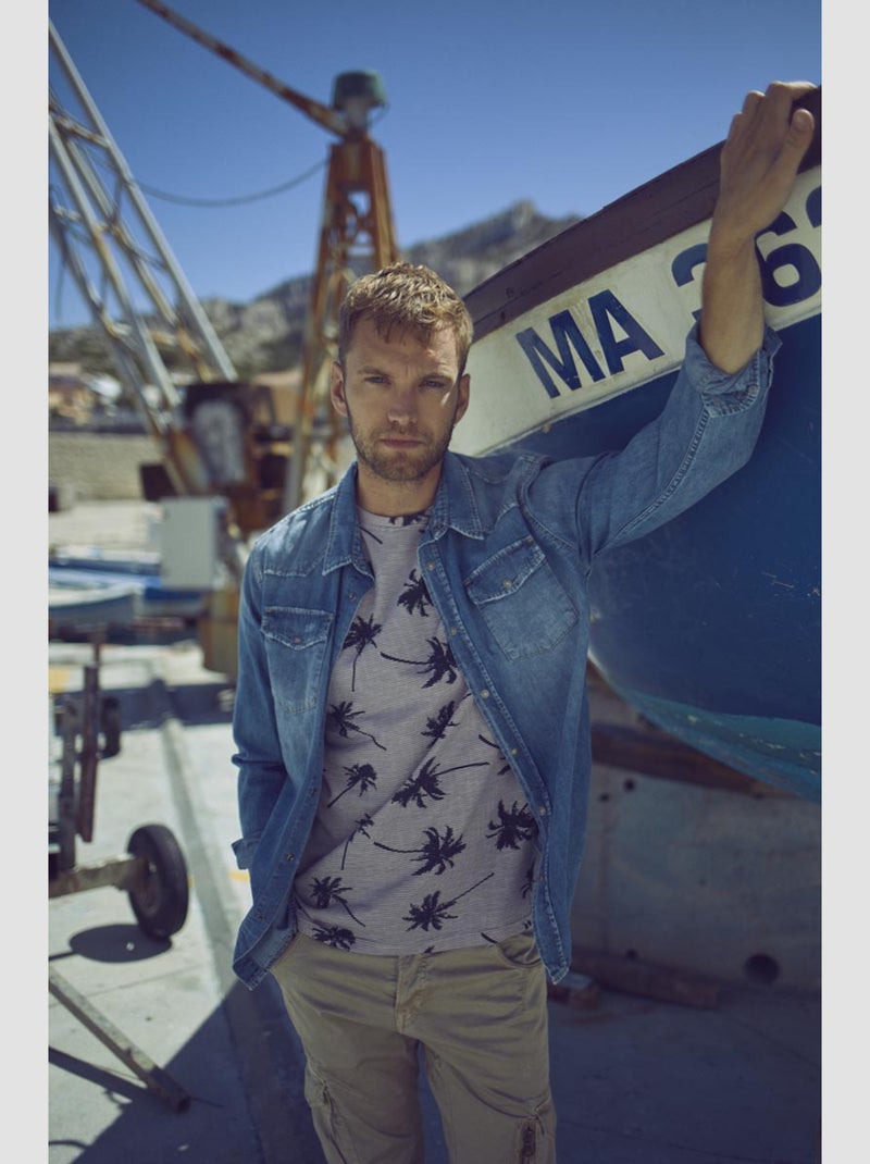 Chemise JUANITO en jeans 'Le Temps Des Cerises' Bleu - Kiabi