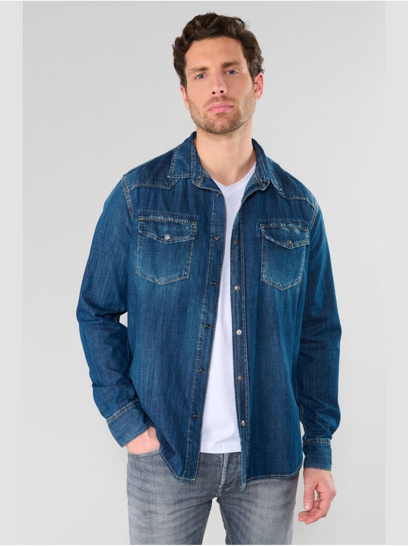 Chemise JUANITO en jeans 'Le Temps Des Cerises' Bleu - Kiabi